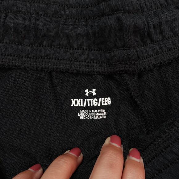 NWT Under Armour Mens UA Rival Terry 6" Activewear Shorts Loose Fit Black Sz 2XL - Picture 5 of 7